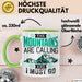 Ski Tasse Geschenk Grafik The Mountains Are Calling And I Must Go Becher Grün Trendation