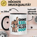 Esel Tier Tasse Geschenk Lustige Geschenkidee Spruch Ohne Esel Ist Doch Alles Doof Schwarz Trendation
