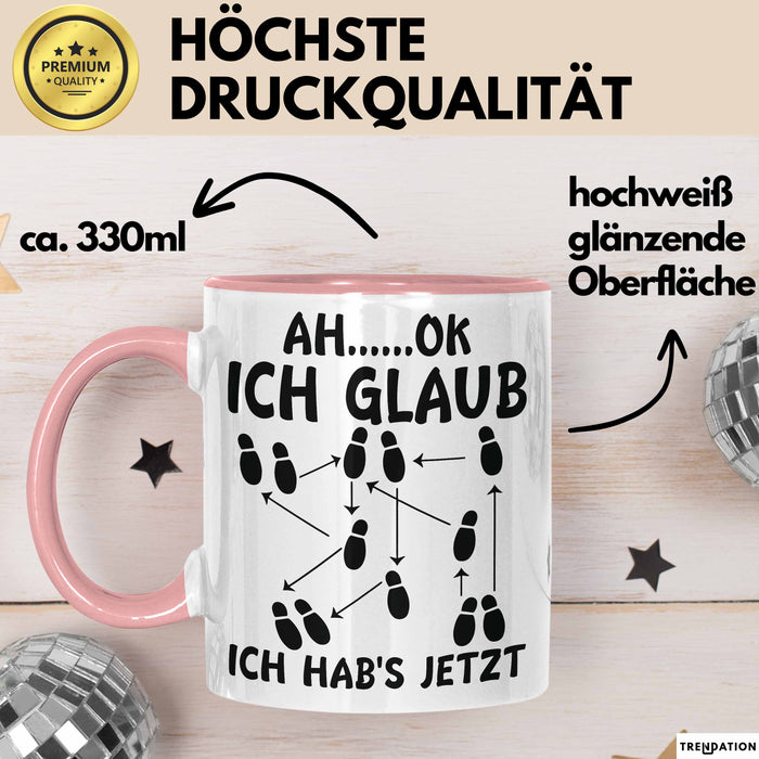 Tanzlehrer Tasse Geschenk Ah Ok Ich Glaub Ich Habs Jetzt Tanzen Tänzer Geschenkidee Rosa Trendation