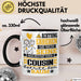 Cousin Geschenk Tasse Lustiger Spruch Erheben Sie Sich Der Cousin Betritt den Raum Schwarz Trendation