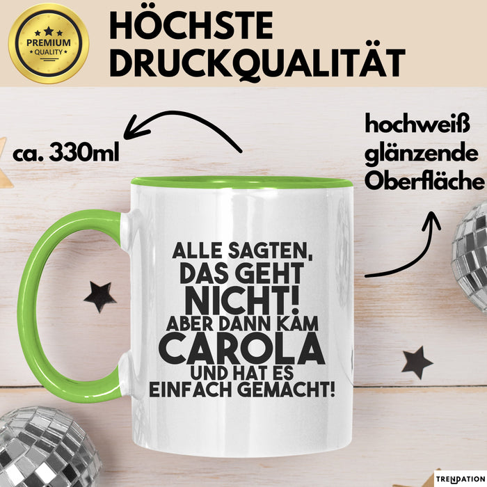 Carola Tasse Alle Sagten Das Geht Nicht, Aber Dann Kam Carola Geschenk