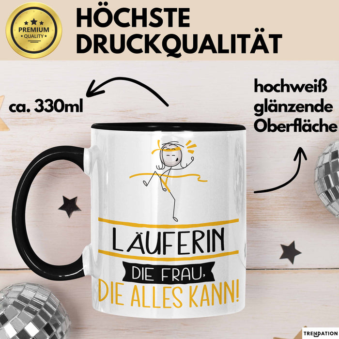 Läuferin Geschenk Tasse Becher Die Frau Die Allen Kann Geschenkidee für eine Läuferin Lustig Trendation