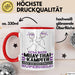 Muay-Thai-Kämpfer Geschenk Tasse Ich Bin Muay-Thai-Kämpfer Aber Sag Doch Einfach Superheld Lustige Geschenkdiee für Muay-Thai-Kämpfer Kaffee-Becher Rot Trendation