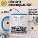 Muay-Thai-Kämpfer Geschenk Tasse Ich Bin Muay-Thai-Kämpfer Aber Sag Doch Einfach Superheld Lustige Geschenkdiee für Muay-Thai-Kämpfer Kaffee-Becher Blau Trendation