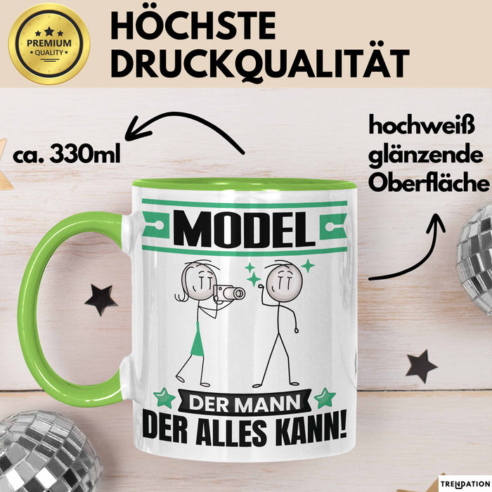 Model Tasse Geschenk für Model Der Mann Der Alles Kann Geschenkidee zum Geburtstag Grün Trendation
