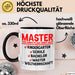 Master Absolvent Abschluss Tasse Geschenk Lustige Geschenkidee Spruch Master Yes Mein Plan Geht Auf Trendation