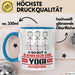 Yogi Geschenk Tasse So Gut Kann Nur Ein Yogi Aussehen Geschenkidee Kaffee-Becher Blau Trendation