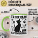 Katzen-Liebhaberin Tasse Geschenk Trinknapf Für Katzenpersonal Geschenkidee Katzenmama Kaffee-Becher Grün Trendation