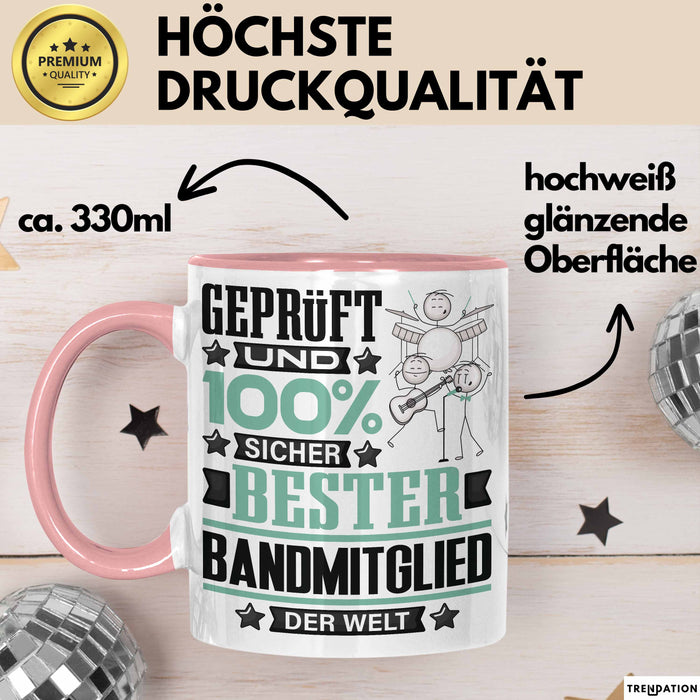 Bandmitglied Geschenk Lustiger Spruch für Bandmitglied Geschenkidee Bester Bandmitglied Der Welt Rosa Trendation