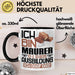 Maurer Ausbildung Tasse Geschenk Ich Bin Maurer In Der Ausbildung Ich Darf Das Geschenkidee Spruch Schwarz Trendation