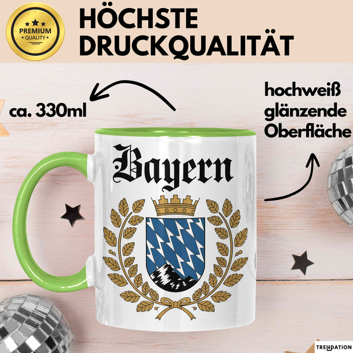 Deutschland München Bayern Bayerisch Tasse Geschenk Lustige Geschenkidee Spruch Grün Trendation