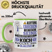 Koch Geschenk Tasse Lustiger Spruch Erheben Sie Sich Der Koch Betritt den Raum Grün Trendation