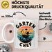 Garten Pflanzen Gärtner Tasse Geschenk Lustige Geschenkidee Spruch Garten Chef Weiß Trendation