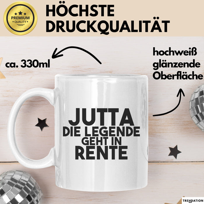 Jutta Tasse Jutta – Die Legende Geht In Rente Geschenk