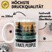 Wald Camping Outdoor Tasse Geschenk Lustige Geschenkidee Spruch Ich Hasse Menschen Weiß Trendation