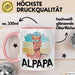 Vater Papa Tasse Gschenk Alpaka Llama Alpapa Geschenkidee Spruch für Vater zum Vatertag Rosa Trendation