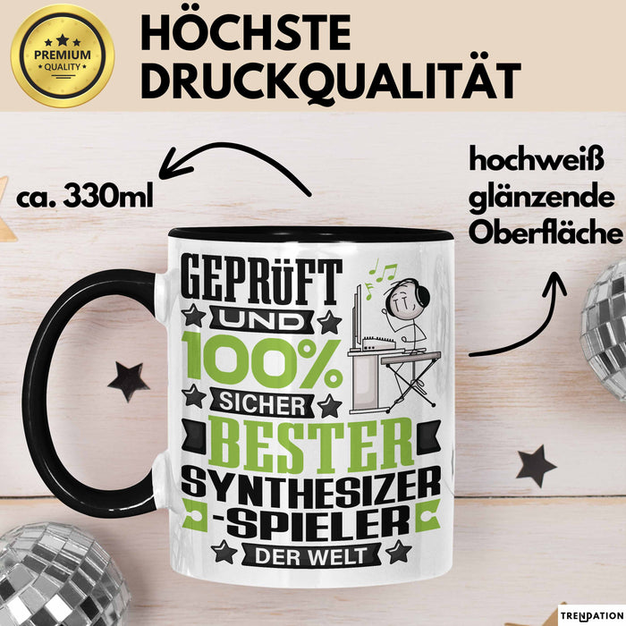 Synthesizer-Spieler Geschenk Lustiger Spruch für Synthesizer-Spieler Geschenkidee Bester Synthesizer-Spieler Der Welt Schwarz Trendation