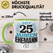 Silberhochzeit 25 Jahre Tasse Geschenk Ehemann Seit Silberhochzeit Spruch Grün Trendation
