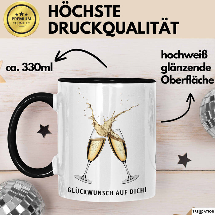Schüler Abschluss Tasse Geschenk Lustige Geschenkidee Spruch Glückwunsch Auf Dich Trendation