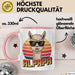Vatertag Tasse Geschenk Alpapa Alpaka für Papa Spruch Rosa Trendation