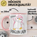 Lustige Tasse Geschenk Verrückte Pinker Pinguin Spruch Rosa Trendation