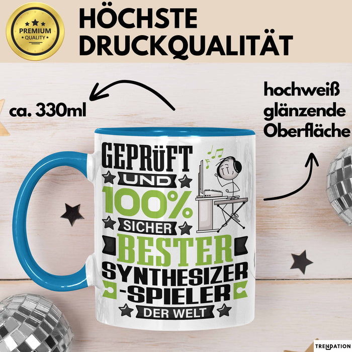 Synthesizer-Spieler Geschenk Lustiger Spruch für Synthesizer-Spieler Geschenkidee Bester Synthesizer-Spieler Der Welt Blau Trendation
