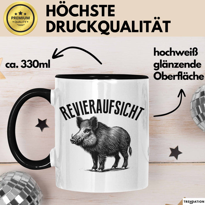 Jäger Tasse Geschenk Revieraufsicht Geschenkidee Wildschwein Geschenke Jägerin Trendation