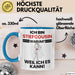 Stiefcousin Geschenk Tasse Lustiger Spruch Ich Bin Stiefcousin Warum Weil Ich Es Kann Geschenkidee Bester Stiefcousin Geburtstag Kaffee-Becher Blau Trendation