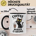 Kaffee Tasse Geschenk Coffee Because Murder Is Wrong Geschenkidee Katze Schwarz Trendation