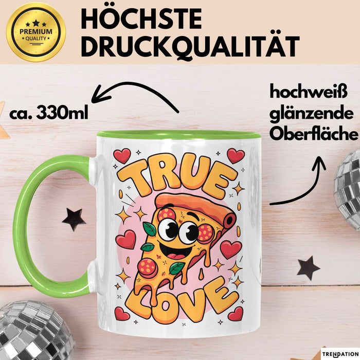 Pizza Liebhaber Tasse Geschenk Lustige Geschenkidee Spruch Für Käse Liebhaber Grün Trendation