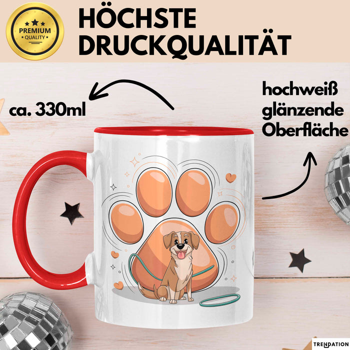 Hundetrainer Tasse Geschenk Lustige Geschenkidee Spruch Für Hunde Coaches Rot Trendation
