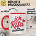 Rita Tasse Geschenk Ich Bin Vollkommen Rita Geschenkidee Geburtstag Rot Trendation