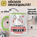 Boxer Geschenk Tasse So Gut Kann Nur Ein Boxer Aussehen Geschenkidee Kaffee-Becher Grün Trendation