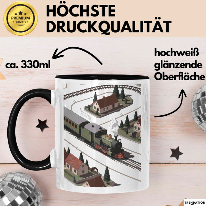 Modelleisenbahn Sammler Tasse Geschenk Lustige Geschenkidee Spruch Für Miniatur Bahn Fans Trendation