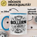 Silvester Ohne Böllern Ist Möglich Aber Sinnlos Tasse Geschenk Silvester-Fan Dekoration 2025 Deko Kaffee-Becher Blau Trendation