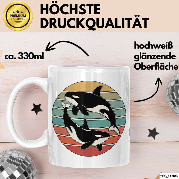 Wal Tier Tasse Geschenk Lustige Geschenkidee Spruch Weiß Trendation