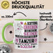 Tänzer Geschenk Tasse Lustiger Spruch Erheben Sie Sich Der Tänzer Betritt den Raum Grün Trendation