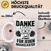 Fußballtrainer Fußballteam Tasse Geschenk Lustige Geschenkidee Spruch Danke Für Jeden Muskelkater Weiß Trendation