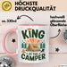 Camper Camping Tasse Geschenk Lustige Geschenkidee Spruch Kinf OF The Camper Rosa Trendation