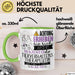 Tierverhaltenstherapeutin Tasse Geschenk Lustiger Spruch Bitte Erheben Sie Sich Seine Majestät Die Tierverhaltenstherapeutin Betritt Den Raum Grün Trendation