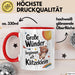 Baby Geburt Neue Eltern Tasse Geschenk Lustige Geschenkidee Spruch Große Wunder Beginnen Oft Klitzeklein Rot Trendation