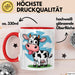 Kuh Liebhaber Tasse Geschenkidee Bauernhoftier Fan Lustiger Geschenkidee Lustig Rot Trendation