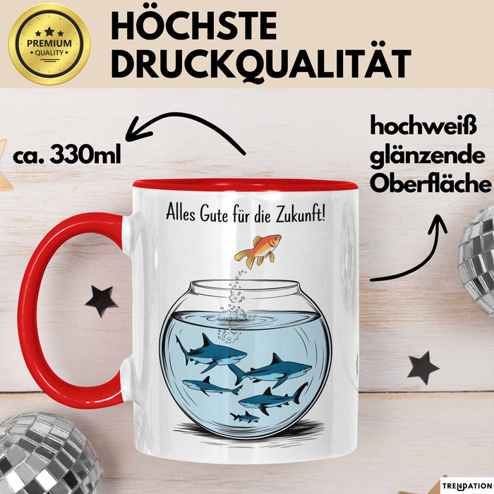 Büroarbeit Kollege Abschied Tasse Geschenk Lustige Geschenkidee Spruch Alles Gute Für Die Zukunft Rot Trendation