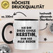 Kerstin Tasse Ich Bin Diese Coole Kerstin, Von Der Alle Reden Geschenk Schwarz Trendation