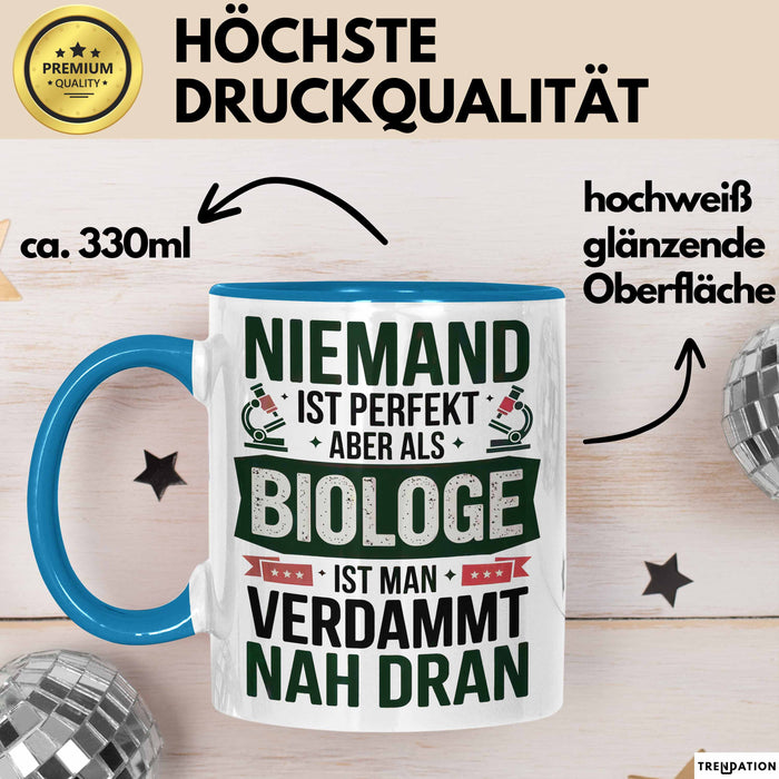 Biologie Liebhaber Tasse Geschenk Perfekter Biologe Blau Trendation