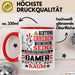 Gamer Geschenk Tasse Lustiger Spruch Erheben Sie Sich Der Gamer Betritt den Raum Rot Trendation
