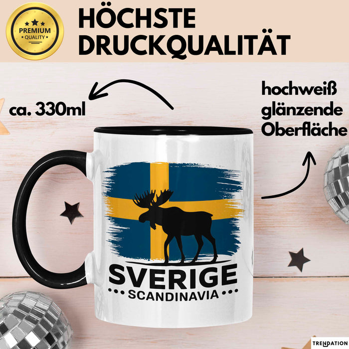 Schweden Skandinavien Schwedisch Tasse Geschenk Lustige Geschenkidee Spruch Elk Bull Sverige Scandinavia Trendation