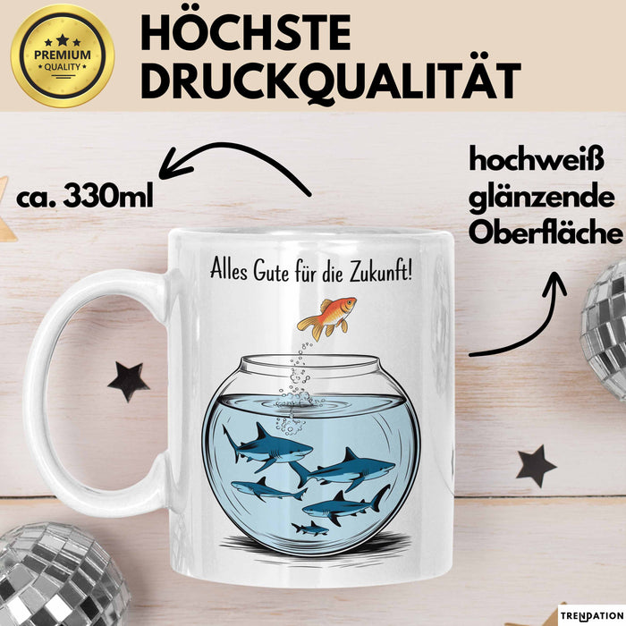 Büroarbeit Kollege Abschied Tasse Geschenk Lustige Geschenkidee Spruch Alles Gute Für Die Zukunft Weiß Trendation