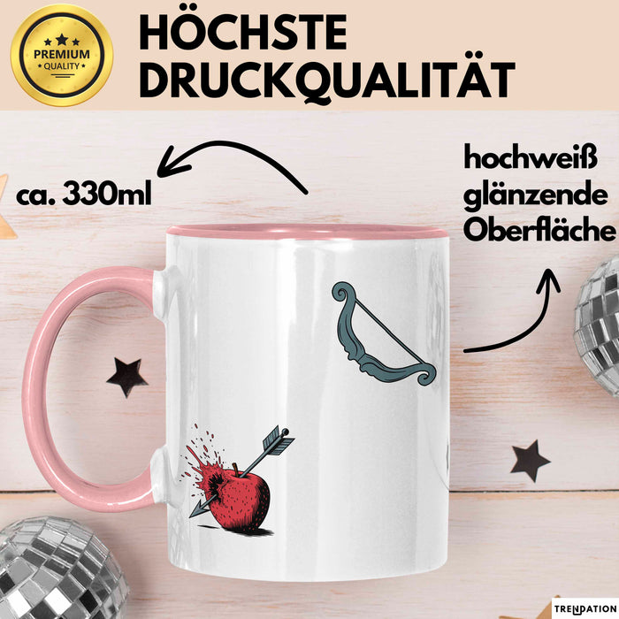 Bogenjäger Tasse Geschenkidee Bogenschütze Lustiger Spruch Geschenkidee Lustig Rosa Trendation