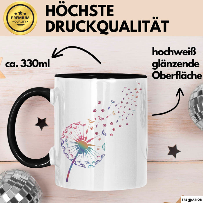 Hund Tierliebhaber Tasse Geschenk Lustige Geschenkidee Spruch Schwarz Trendation